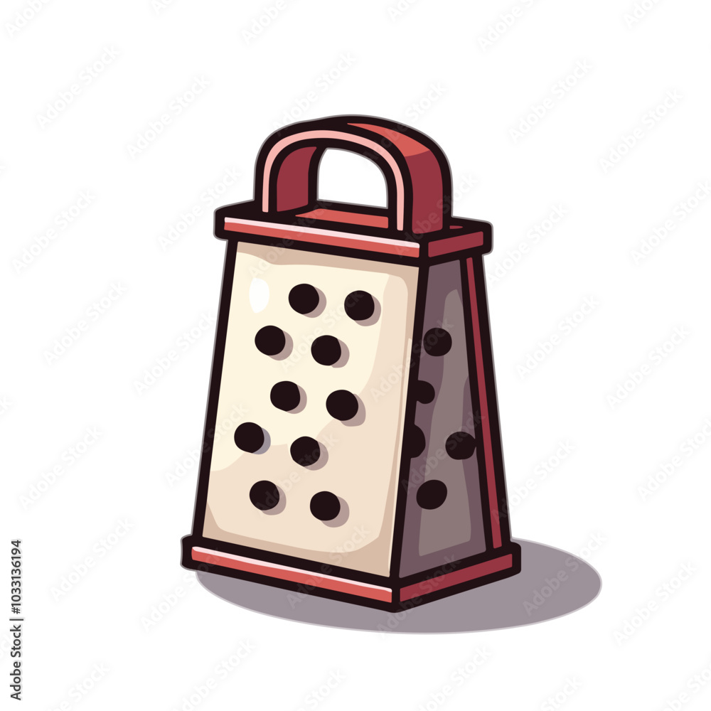 Vector cheese grater icon for kitchen utensils and food preparation Vector cheese grater icon for kitchen utensils and food preparation