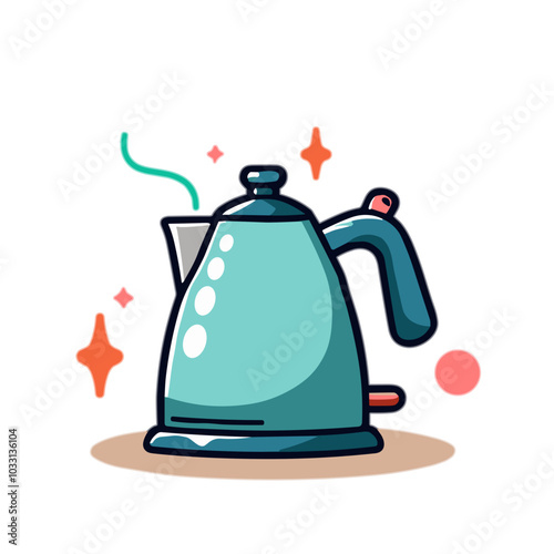 Vector modern electric kettle icon for efficient water boiling