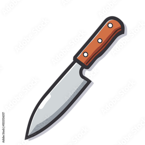 Vector utility knife icon for versatile kitchen tools