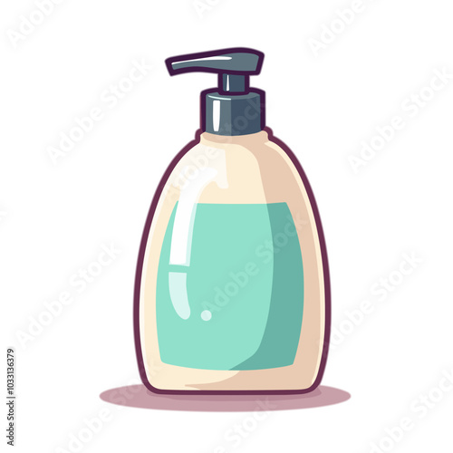 Vector liquid soap dispenser icon for bathroom essentials