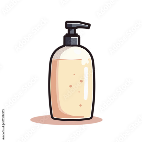 Vector hand soap dispenser icon for personal hygiene