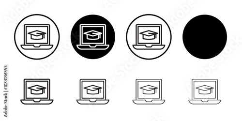 E learning icon Isolated flat vector in outline