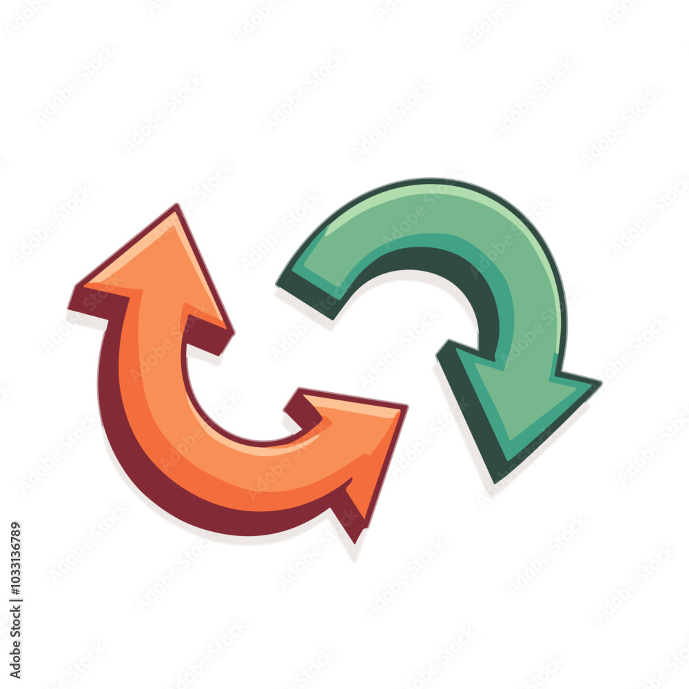 Circular arrows, refresh icon vector illustration Circular arrows, refresh icon vector illustration