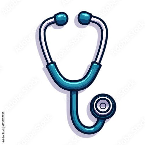Stethoscope, medical instrument vector illustration