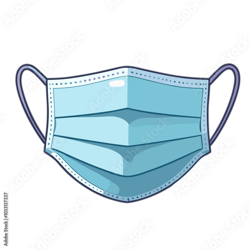 Medical face mask, personal protection vector illustration
