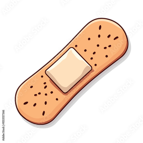 Adhesive bandage, first aid vector illustration