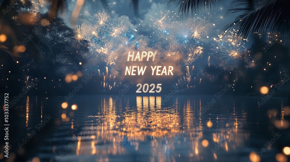 Obraz premium Happy new year 2025