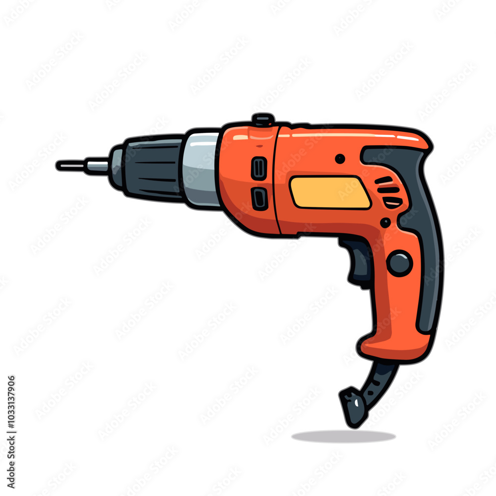 Vector electric drill icon, power tool symbol Vector electric drill icon, power tool symbol