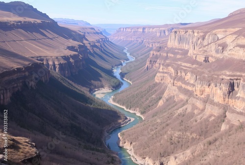 Z – A zigzagging river cutting through a valley creating the s