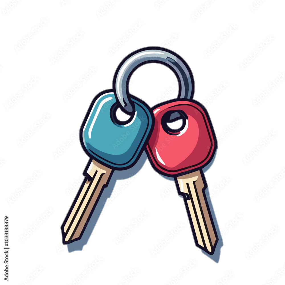 Vector car keys illustration, auto security icon Vector car keys illustration, auto security icon