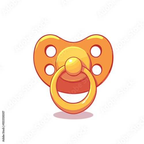 Vector pacifier illustration, baby care icon