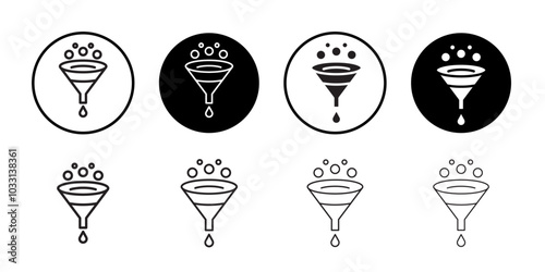 Funnel icon Isolated flat vector in outline