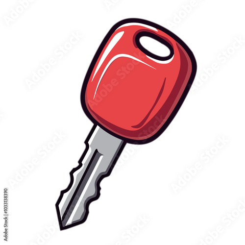 Vector car key illustration, auto security icon