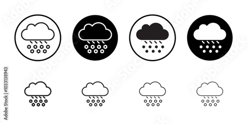 Hail icon Isolated flat vector in outline