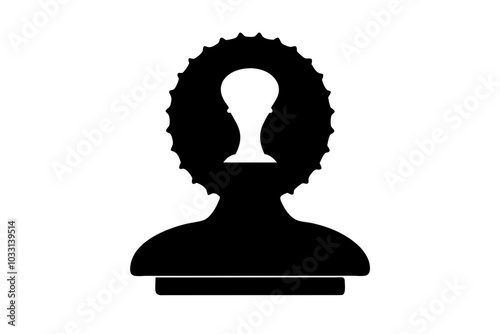 Stamp icon vector | isolated vector silhouette illustration on white background