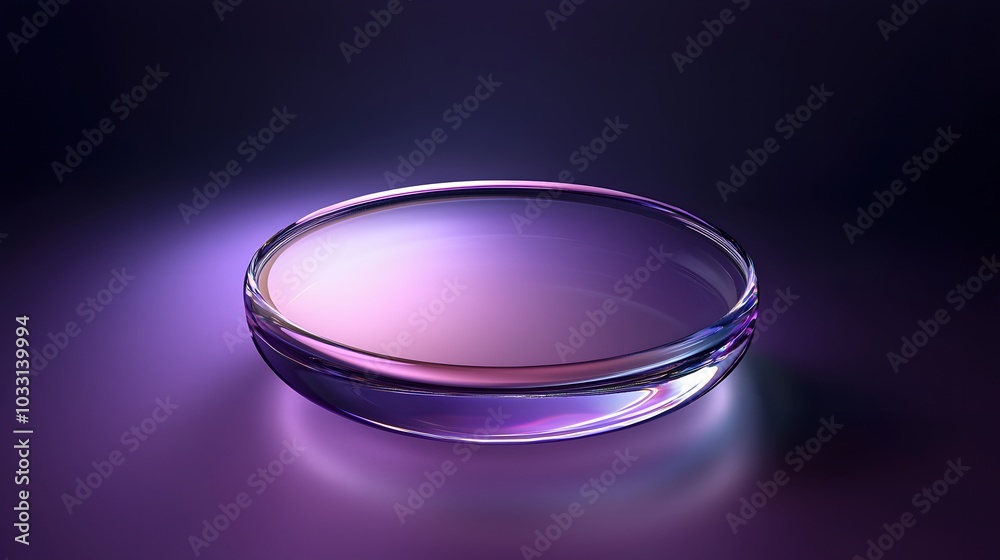 Glass Bowl on Purple Background. Modern Shapes Wave abstract art background for presentations and wallpaper Glass Bowl on Purple Background. Modern Shapes Wave abstract art background for presentations and wallpaper