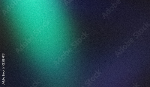 Blue green abstract color smooth grainy backdrop design, grainy gradient texture background, vibrant colors with bright, shine, glowing, noise texture header, poster, banner, copy space