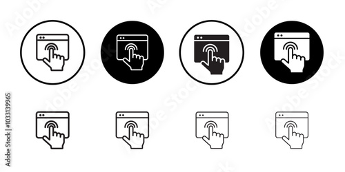 Interactive icon Isolated flat vector in outline