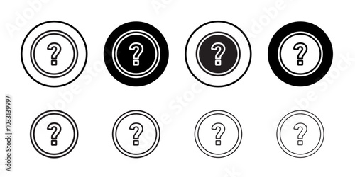 Interrogation icon Isolated flat vector in outline