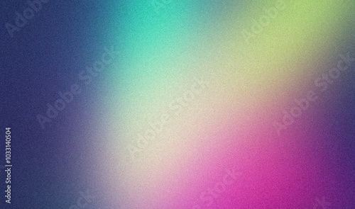 Pink purple blue green abstract color smooth grainy backdrop design, grainy gradient texture background, vibrant colors with bright, shine, glowing, noise texture header, poster, banner, copy space