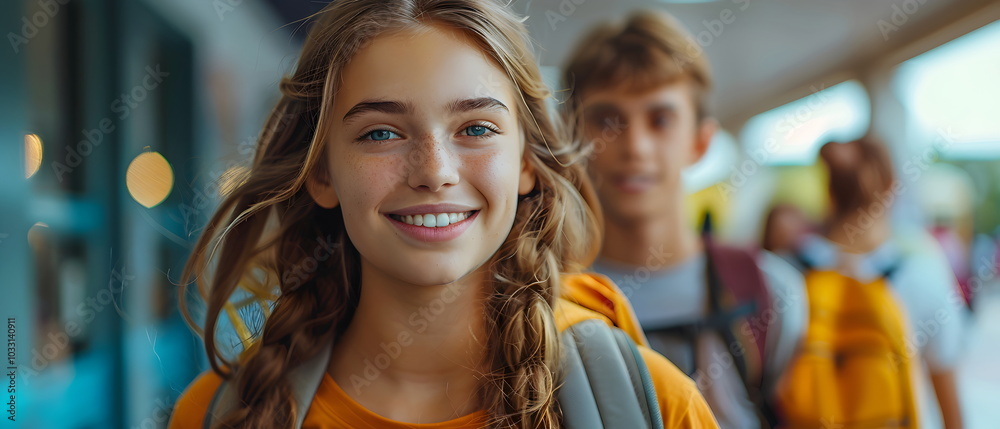 Youthful Aspirations: Three students, a girl and two boys, sit together, gazing thoughtfully into the distance, their backpacks suggesting a journey of learning and discovery. Youthful Aspirations: Three students, a girl and two boys, sit together, gazing thoughtfully into the distance, their backpacks suggesting a journey of learning and discovery.