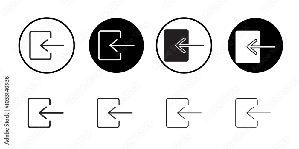 Log in icon Isolated flat vector in outline Log in icon Isolated flat vector in outline