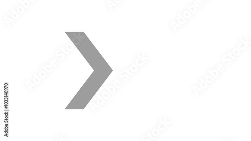 Right Direction Arrow Pointing to Right Side Animation 4k Motion Graphics Video Footage with Alpha Channel