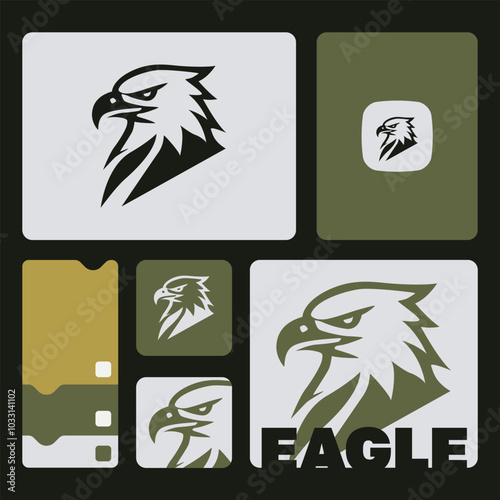 Eagle design vector image on white background, vector illustration, Animal Logo, logo set