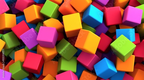 Vibrant Cubes: A Kaleidoscope of Color and Geometry