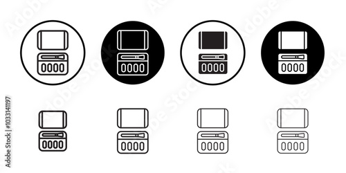 Makeup palette Icon Isolated flat vector in outline