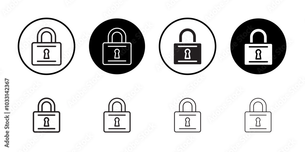 Padlock icon Isolated flat vector in outline Padlock icon Isolated flat vector in outline