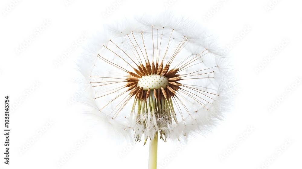 Fototapeta premium Healing herbs. Dandelion isolated on white background.