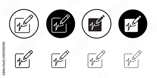 Signature icon Isolated flat vector in outline