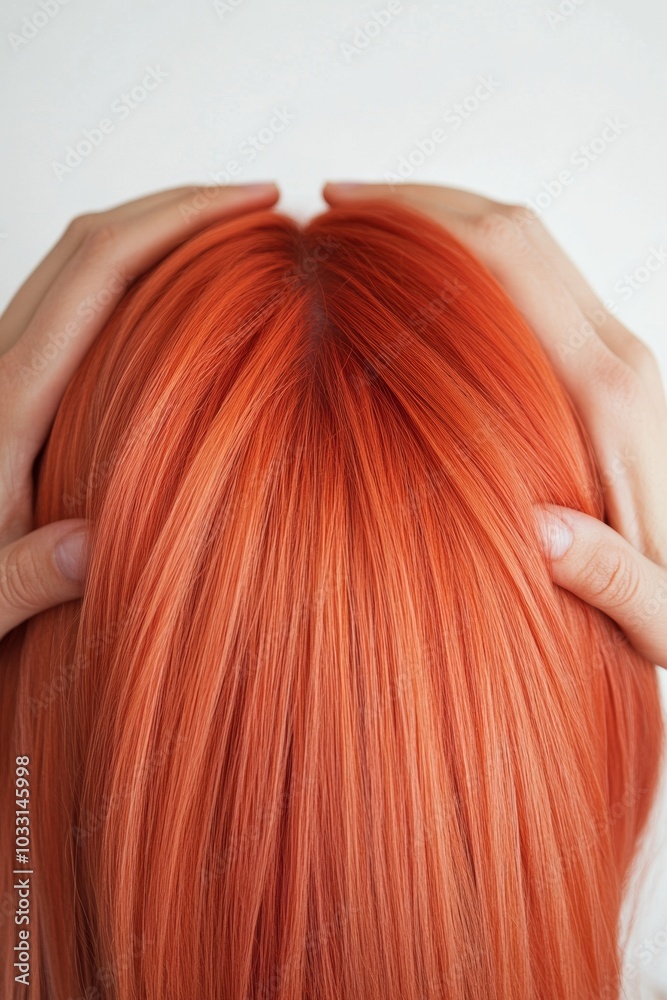 Vibrant Cherry Red Hair Transformation in Modern Salon Setting Vibrant Cherry Red Hair Transformation in Modern Salon Setting
