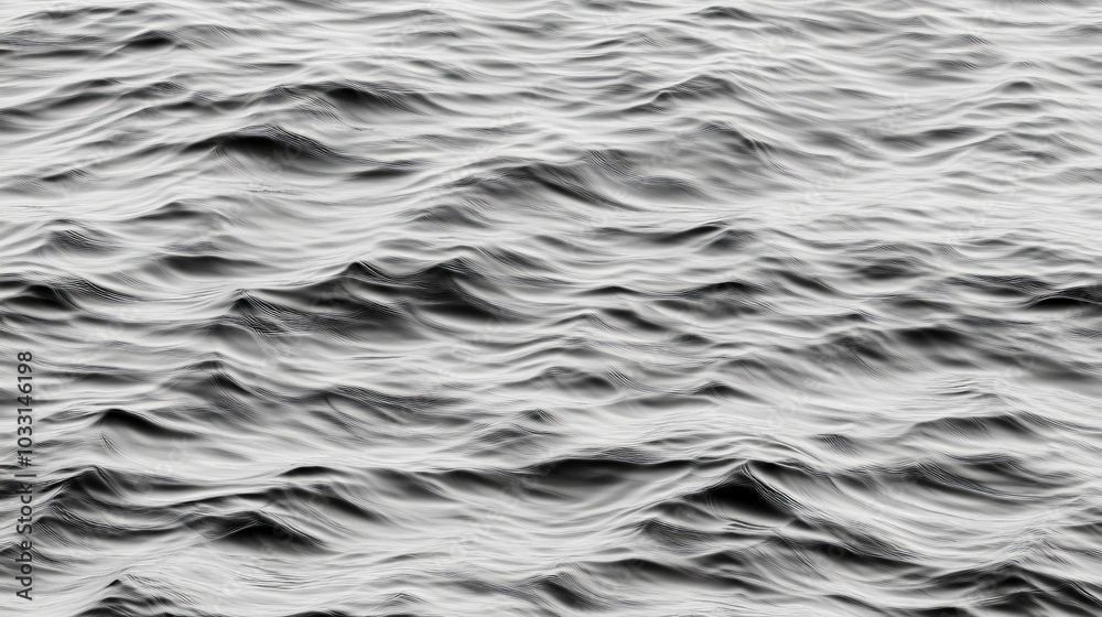 Tranquil Waves Lull the Senses in Monochrome Seascape Tranquil Waves Lull the Senses in Monochrome Seascape