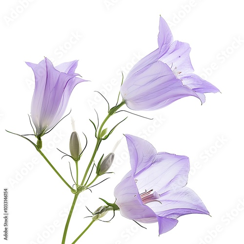 Bell Flower isolated on white background.