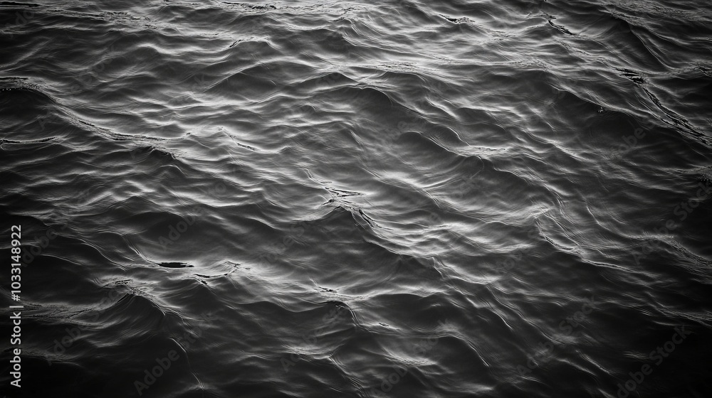 Fototapeta premium Captivating Waves: A Monochromatic Seascape