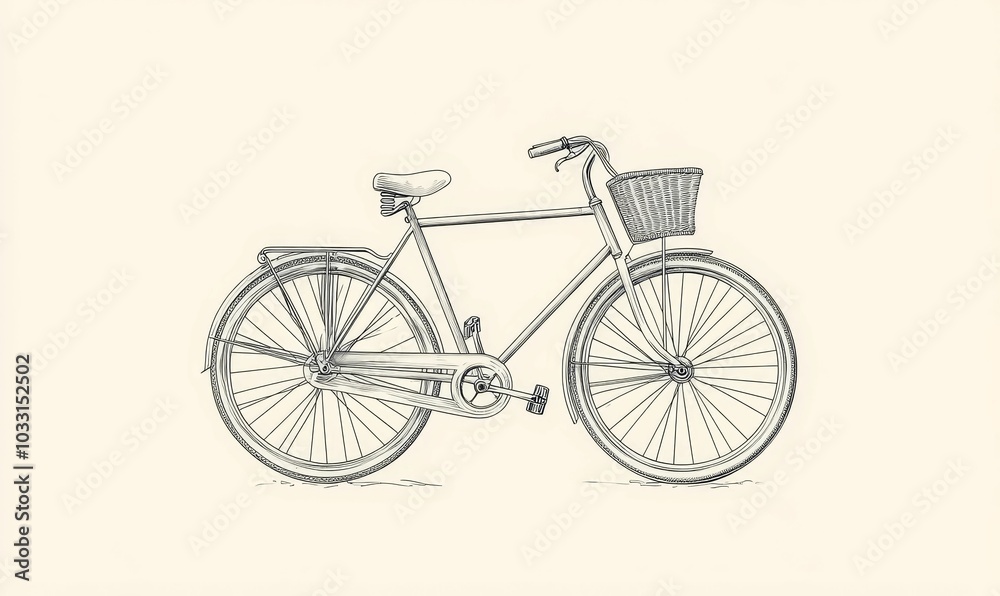 A hand-drawn illustration of a bicycle. A hand-drawn illustration of a bicycle.