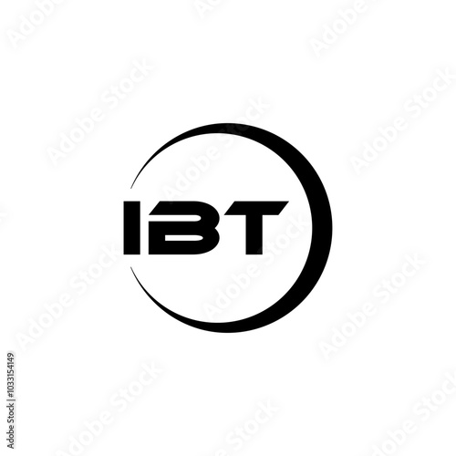 IBT letter logo design with white background in illustrator, vector logo modern alphabet font overlap style, calligraphy designs for logo, Poster, Invitation, etc.