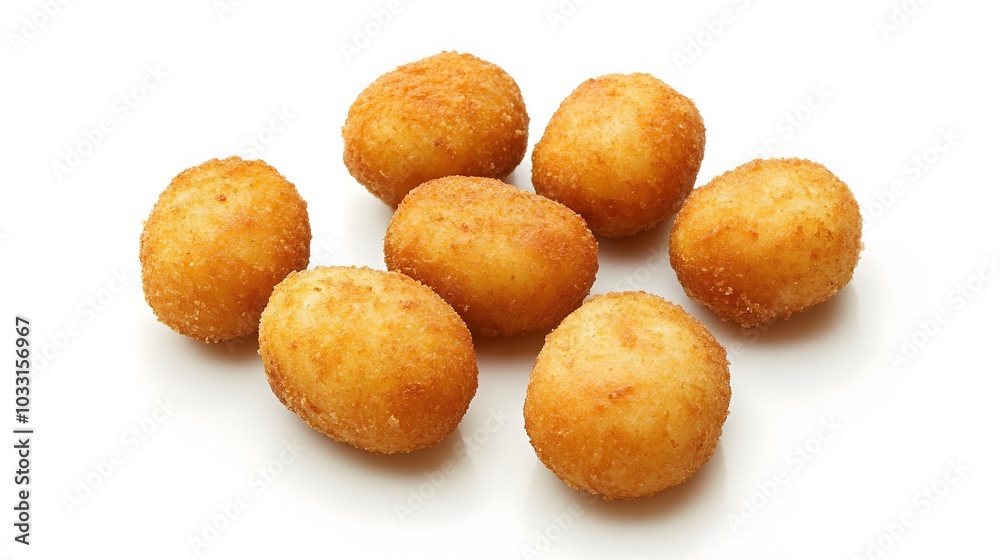 Croquettes surrounded by white background. Croquettes surrounded by white background.