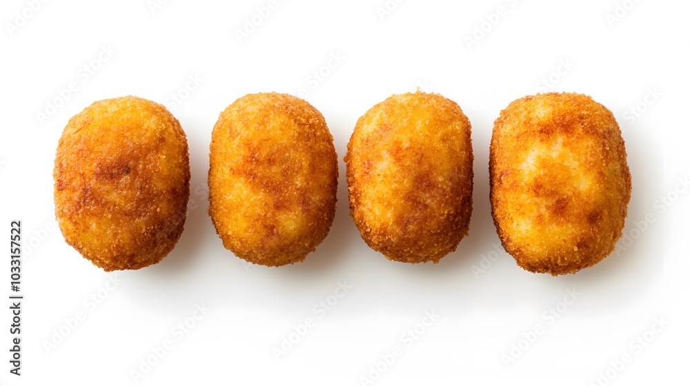 Croquettes surrounded by white background. Croquettes surrounded by white background.
