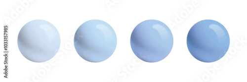 Smooth Blue Gradient Spheres Design