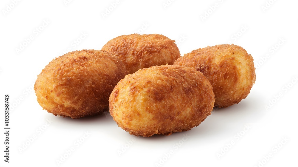 Croquettes surrounded by white background. Croquettes surrounded by white background.