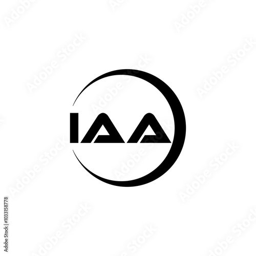 IAA letter logo design with white background in illustrator, vector logo modern alphabet font overlap style, calligraphy designs for logo, Poster, Invitation, etc.