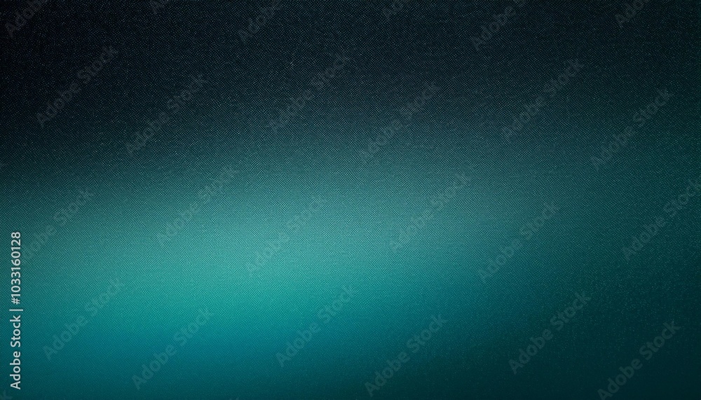 Obraz premium Grainy, dark teal gradient background with a spotlight creating a sense of intrigue