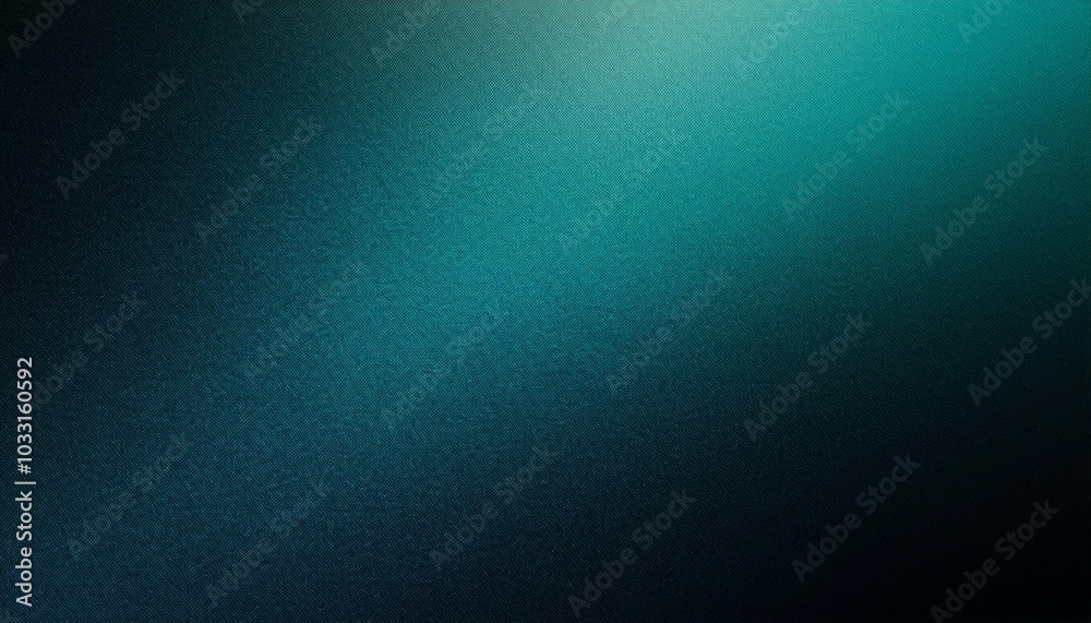 Obraz premium Grainy, dark teal and black gradient background with a sense of depth