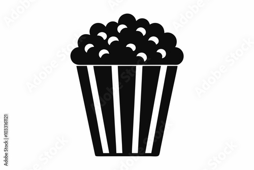 Popcorn icon vector, Popcorn box icon symbol vector illustration