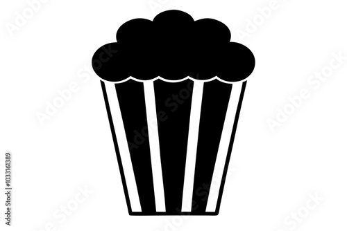 Popcorn icon vector, Popcorn box icon symbol vector illustration