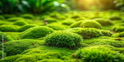 Seamless Green Grass Background - Fresh Moss Floor Garden Texture and Nature Backdrop for Creative Projects