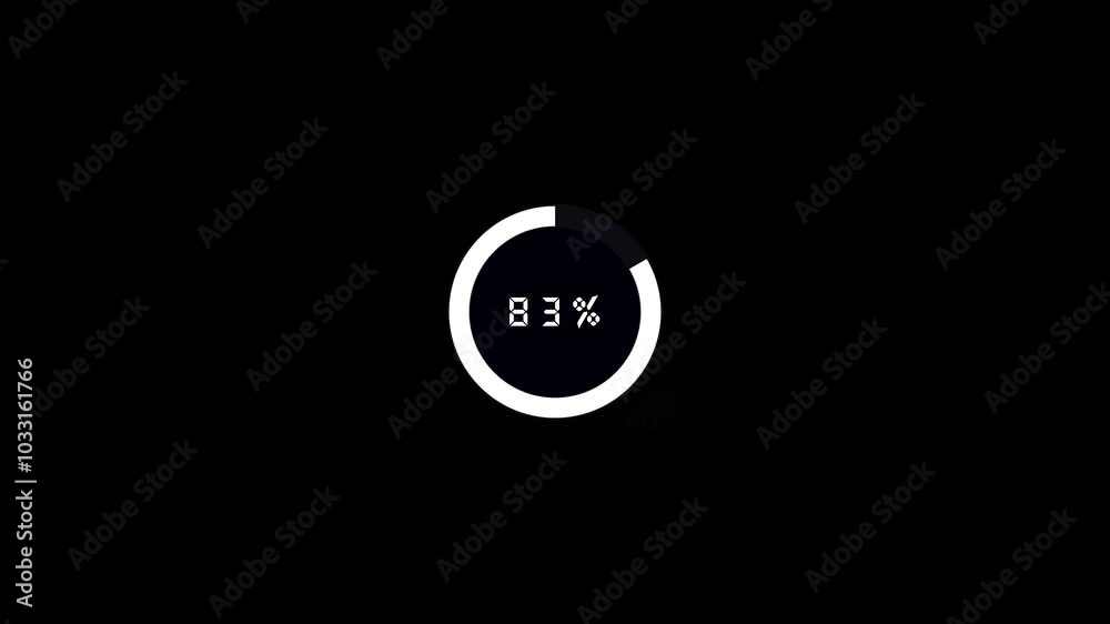 Progress Bar Indicator Animation: 0% to 100% Smooth Increase – Dynamic Percentage Loading Visual. Progress Bar Indicator Animation: 0% to 100% Smooth Increase – Dynamic Percentage Loading Visual.